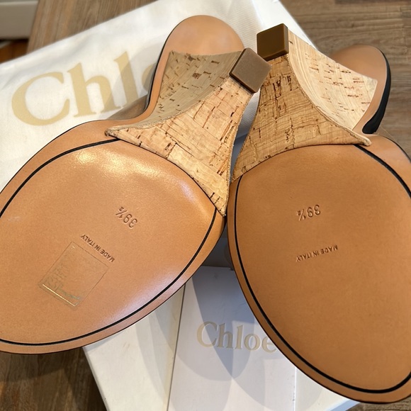 Chloe tan leather mules - Picture 3 of 4